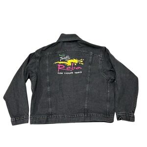 Reba McEntire 1993 Concert Tour Black Denim Jean Jacket Big‎ Smith Women's XL